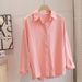 Women's Clothing Color Loose Niche Long Sleeved White Shirt Women's Autumn Version Of Layered Tops_ecoleips.com
