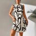Cross-border Women's Clothing 2023 Summer Wish European And American Printed Stand-collar Dress_ecoleips.com