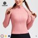 Women's Long Sleeved Yoga Top Slim Fit Stretchy High End Elegant for Running And Fitness_ecoleips.com