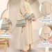 Verve 2025 New Three-Piece Muslim Solid Color Cotton Linen Wrinkled Fashion Loose Plus Size Robe_ecoleips.com