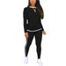 Women's Clothing Women's Long Sleeve Side Stripe Tracksuit Set Comfortable Casual Two-Piece Outfit_ecoleips.com