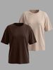 Women's Casual Short Sleeve T-Shirt 2-Pack Soft Cotton Blend Crewneck Tee Set for Everyday Wear_ecoleips.com