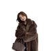 girl Girl Off-Season Promotion 2025 Autumn Winter New Reversible Parka Women's Mid-Length Fur Loose Coat_ecoleips.com