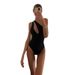In-stock Summer European And American Style New Women's Clothing, Solid Color Top, Sexy One-shoulder Hollow-out Slim-fit_ecoleips.com