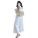 Autumn New Korean Fashion Jacquard 2-Piece Maternity Dress_ecoleips.com