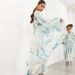 Women's Clothing Printed Chiffon See Through V Neck Long Sleeved Bohemian Dress_ecoleips.com