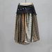 Women's High-Waisted Plaid Patchwork Denim Midi Skirt Slimming Trendy Retro Style For Spring And Autumn_ecoleips.com
