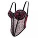 Women's Clothing Sexy Leopard Dot Pattern Splicing Bra Suspenders High End Inner Mesh Lace See Through Outer Wear Herringbone Bra_ecoleips.com