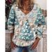 3D Digital Print V-Neck Sweater – Women’s Chunky Knit Pullover (S-5XL, Polyester Blend, Elegant & Streetwear Versatile)_ecoleips.com