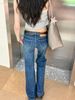Women's Clothing Vintage Blue Low-Rise Flared Jeans – Stretch Bootcut Denim With Retro Wash (XS-XL)_ecoleips.com