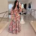 Elegant Long Sleeve Chiffon Dress With Mesh Panels – A-Line High Waist Fall Fashion For Women (Black, Burgundy, Coffee, Sky Blue, Beige)_ecoleips.com