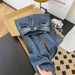 Women's Heavy Duty Rhinestone Embroidered Low Rise Denim Jeans Slimming Straight Leg Floor Length Pants Spring Retro Millennial Style_ecoleips.com