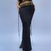 Verve Street Style Women's Reversible Turn-down Waistband Bodycon Pencil Leopard Print Split Midi Long Skirt_ecoleips.com