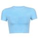 New Solid Color Women's Summer Short Round-neck Top, DIY With Pictures Is Accepted_ecoleips.com
