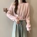 foreign Trade Real Shot: Asymmetrical Slanted Collar Off-shoulder Sweatshirt For Women, Spring Autumn,_ecoleips.com