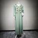 AB429 Women's Muslim Clothing Elegant Pullover Embroidered Dress Robe New Style_ecoleips.com