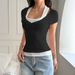 Diyun European And American Y2K Hot Girl Style Two-Piece Camisole Short Sleeve T-Shirt Women's_ecoleips.com