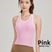 Lulu's Double Layer Yoga Vest High Elasticity Sports Bra With Chest Pads Breathable Moisture Wicking Anti Exposure Women's Clothing_ecoleips.com