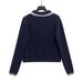 Casual Versatile Contrasting Color Knitted Sweater Top_ecoleips.com