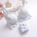 girl Long-term Japanese Style Two-tone Water-soluble Embroidery Film Cup Wireless Fresh Girl Cute Push-up Bra Set_ecoleips.com