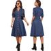 Women's Slim Fit Denim Dress Short Sleeve Spring/Autumn Summer New Style 218669 Cross Border Fashion Direct Sales_ecoleips.com