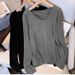Women's Clothing Spring And Autumn v Neck Design Niche Knitted Sweater Large Size Long Sleeved Thin Slim Bottoming Shirt Top_ecoleips.com