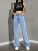 Classic Straight-Leg Jeans – Mid-Rise Washed Denim Pants – Casual & Office Wear_ecoleips.com