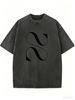 Women's Urban Streetwear T-Shirt, Oversized Washed Tee With Relaxed Comfortable Fit_ecoleips.com