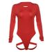 W332BS European And American Cross-border Summer Fashion New Sexy Tight-fitting Solid Color Backless Casual Long-sleeve_ecoleips.com