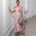 Women's Clothing Sexy Backless Chiffon Stitching Sequin Dressn Evening Dress_ecoleips.com