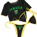 Slim Fit Two Piece Swimsuit Cross Border Foreign Trade Short Sleeved Printed Design Sexy Bikini Three Piece Set 2025_ecoleips.com