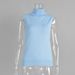 Women's Knitted Sleeveless Vest High Collar Sweater Simple Top Style Autumn New Fashion_ecoleips.com