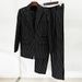 Voya Voya Women's new Model European American Celebrity Style Loose Fit Rhinestone Blazer And Trousers Two-piece Set_ecoleips.com