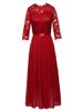 K Classic Dress, Women's Bridesmaid Dress, Lace Long Dress, Evening Gown_ecoleips.com