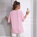 Women's Casual Loose T-Shirt round Neck Short Sleeve Guitar Letter Print Simple Sports Top_ecoleips.com