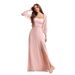 Women's Clothing Multi Wear Elegant Tube Top Elastic Long Sleeve Back Zipper High Slit Dress A Line Chiffon Dress_ecoleips.com