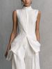 Flowy Fashion Sleeveless Trouser Set Solid Color Stylish Independent Store Shirt Women's Clothing Sets 2026 Europe & America_ecoleips.com