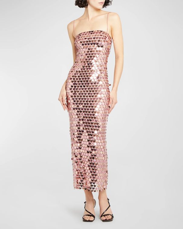 Women's Elegant Sequin Evening Gown With Adjustable Suspenders - Long Formal Dress For Banquet, Party & Special Occasions_ecoleips.com