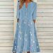 plus Size Women's Two Piece Dress Set Floral Print Long 2024 Cross Border Commuter Use_ecoleips.com