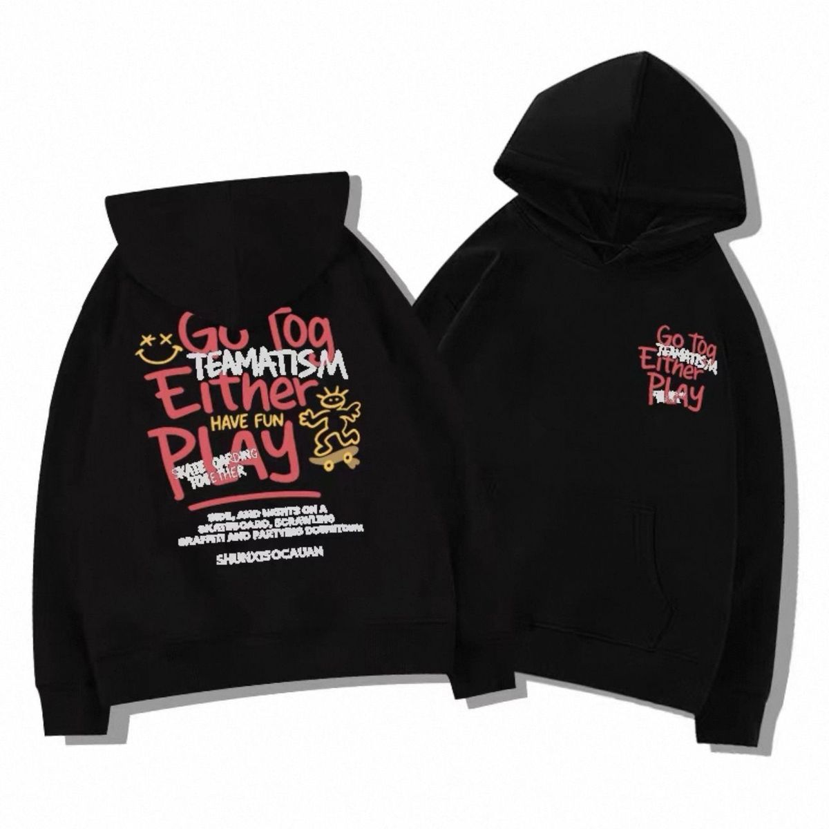 FW25 Couple Style Cotton Hooded Sweatshirt Pullover - Men's And Women's Versions_ecoleips.com