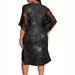 Glamorous Plus Size Party Dress – Sparkly Mesh & Pearl Embellished Elegant Midi Dress For Women (Stretchy Polyester Blend)_ecoleips.com