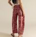 Women's Loose Fit Denim Jeans Floral Print Cropped Wide Leg mid Waisted Y2K Style Autumn Winter Fashion_ecoleips.com