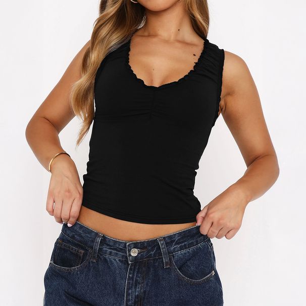 Diyun European And American Y2K Hot Girl Style Lace T-Shirt Vest Women's Clothing 2025 Spring Summer_ecoleips.com