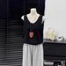 Women's Camisole Vest For Outerwear Spring Summer Loose Lazy Style Beautiful Back Covering Side Breast Sleeveless Base_ecoleips.com