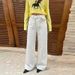 Women's Floral Jacquard Wide-Leg Jeans - High Waist Relaxed Fit Vintage Denim Pants With Retro Wash, Boho Chic Palazzo Trousers_ecoleips.com