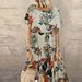 2024 New Retro Floral Print Dress, Short Sleeve, Round Neck, New_ecoleips.com
