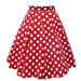 Women's Clothing Swan Print High Waist A-Line Pleated Midi Skirt For Women Cotton_ecoleips.com