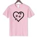 European And American Cross-border Foreign Trade Women's Clothing, Simple Heart-printed Round-neck Short-sleeve T-shirt_ecoleips.com