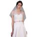 Two-Layer Handmade Lace Veil With Crystal Accents – Elegant Bridal & Party Headpiece For Weddings & Special Occasions_ecoleips.com