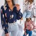 Instagram-style Real Shot Of 2026 Spring/summer European And American Style Feather Lantern Sleeve Collared Shirt._ecoleips.com